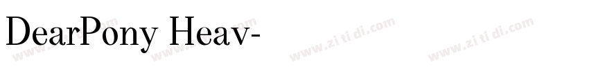 DearPony Heav字体转换